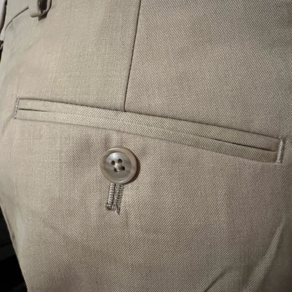 NWOT Michael Kors Wool Blend Rare Side Button Straight Leg Dress Pants - Picture 8 of 11